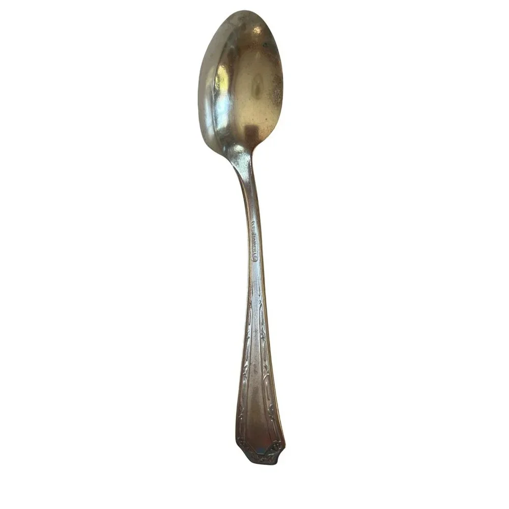 Vintage Fairfield Silverplate Teaspoon Floral Handle Design 6 Inches Long B149